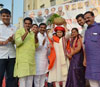 BJP MP & Yuva Morcha President Poonam Mahajan Felicitated on her visit Mumbai to Pune. BJP MP & Yuva Morcha President Poonam Mahajan Felicitated on her visit Mumbai to Pune.