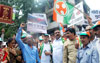 Kalina Assembly MLA Kripashankar Singh with Youth Congress Team Protest Against Railway Fare Hike at Santacruz.