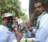 Ex.Union Minister & MP.Milind Deora during 184-Byculla Assembly Congress Candidate Madhu Chavan Rally.