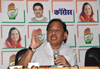Congress Leader & Ex.Chief Minister Narayanrao Rane During Press Conference at Gandhi Bhavan.