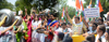 Mumbai Congress Thali-Belan Morcha at Collector Office Bandra.