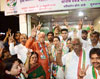 Congress Party Leader Gurudas Kamat during Election Campaign at Mulund.