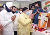 MRCC Leaders Paying Floral Tribute to Mahamanav Bharat Ratna Dr.Babasaheb Ambedkar on his Jayanti at Rajiv Gandhi Bhavan.