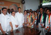 DY.CHIEF MINISTER AJITDADA PAWAR & NCP STATE PRESIDENT MADHUKARRAO PICHAD AT NCP BHAVAN.
