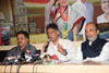 Congress Party Leaders Manish Tiwari & Sanjay Nirupam Press Conference at Rajiv Gandhi Bhavan. Congress Party Leaders Manish Tiwari & Sanjay Nirupam Press Conference at Rajiv Gandhi Bhavan.