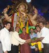 Mumbai Congress President Sanjay Nirupam for Lalbaugh Raja & Chintamani Darshan.