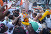 Mumbai South LS Congress-NCP Candidate Milind Depra during his Election Campaign Rally at Sewree.