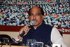 MPCC PRESIDENT MANIKRAO THAKARE ADDRESSING PRESS AT GANDHI BHAVAN.