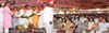 MPCC PRESIDENT MANIKRAO THAKRE & MAHARASHTRA CONGRESS OBSERVER MOHAN PRAKASH AT TILAK BHAVAN DADAR.