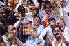 Mumbai Congress President Sanjay Nirupam with Team Protest against Corrupt Housing Minister Prakash Mehta at Ghatkopar. Mumbai Congress President Sanjay Nirupam with Team Protest against Corrupt Housing Minister Prakash Mehta at Ghatkopar.