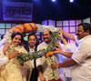 Congress Leader's Narayanrao Rane,Manikrao Thakare & Varshatai Gaikwad at Yeshwant Natya Gruh Dadar.