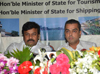 JOINT PRESS CONFERENCE UNION MINISTER OF TOURISM DR. K. CHIRANJEEVI & MINISTER OF STATE FOR SHIPPING & MP. MILIND DEORA AT BPT. BLDG BALLARD ESTATE. JOINT PRESS CONFERENCE UNION MINISTER OF TOURISM DR. K. CHIRANJEEVI & MINISTER OF STATE FOR SHIPPING & MP. MILIND DEORA AT BPT. BLDG BALLARD ESTATE.