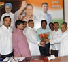 MRCC PRESIDENT & MLA KRIPASHANKAR SINGH AT RAJIV GANDHI BHAVAN. MRCC PRESIDENT & MLA KRIPASHANKAR SINGH AT RAJIV GANDHI BHAVAN.