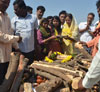 Funeral of Great Grass Root Leader Hon'ble R.R.Patil at Sangli Tasgaon Anjani.