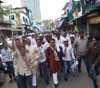 Mumbai Congress President Sanjay Nirupam Padayatra at Shivaji Nagar Govandi.