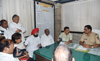 MRCC President Sanjay Nirupam with Team to Lodge FIR at Azad Maidan Police Station. MRCC President Sanjay Nirupam with Team to Lodge FIR at Azad Maidan Police Station.