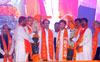 Shivsena Chief Uddhav Thackeray & Yuva Sena Leader Aditya Thackeray at Mahalaxmi Racecourse during Shivsena Rally.