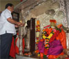 MINISTER NARAYANRAO RANE FOR LORD GANESH DARHAN AT TITWALA TEMPLE.