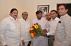 NEWLY APPOINTED MUMBAI CONGRESS PRESIDENT AT MRCC RAJIV GANDHI BHAVAN.