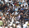 Shivsena Chief Uddhav Thackarey with Shivsena Karyakartas at Y.B.Chavan.