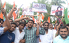 Mumbai Youth Congress President Ganeshkumar Yadav & Team Protest Against BJP Government at Jogeshwari Post Office.
