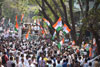 Mumbai Congress President Sanjay Nirupam with Party Workers Protest against BJP Minister Vinod Tawade at his Vile Parle Residence. Mumbai Congress President Sanjay Nirupam with Party Workers Protest against BJP Minister Vinod Tawade at his Vile Parle Residence.