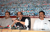 MPCC PRESIDENT MANIKRAO THAKRE PRESS CONFERENCE AT GANDHI BHAVAN.