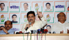 MPCC President Ashokrao Chavan During Press Conference at Gandhi Bhavan. MPCC President Ashokrao Chavan During Press Conference at Gandhi Bhavan.