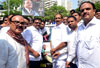 PWD & TOURISM MINISTER CHAGAN BHUJBAL ON HIS 65th BIRTHDAY CELEBRATED IN MUMBAI AT RAMTEK BUNGALOW.