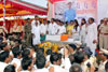 Paying Last Respect to BJP Leader Gopinath Munde at Parli in Beed.