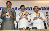 Congress Leaders MPCC President Ashokrao Chavan & Opp.Party Leader Radhakrishna Vikhe Patil Press Conference at Gandhi Bhavan.