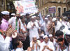 Mumbai Congress under Leadership of MRCC President Sanjay Nirupam "Potholes Dindi " Protest March against Shivsena- BJP at CST Mumbai. Mumbai Congress under Leadership of MRCC President Sanjay Nirupam "Potholes Dindi " Protest March against Shivsena- BJP at CST Mumbai.
