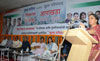 Legendry Actress & Ex MP Shabana Azmi & MRCC President Sanjay Nirupam at MRCC Rajiv Gandhi Bhavan.