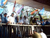 Mumbai Youth Congress President Ganeshkumar Yadav with Youth Congress Team Protest at Kalina University.