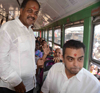 UNION MINISTER OF STATE MILIND DEORA FLAG OFF BEST BUS & INAUGURATE'S WATER CONNECTION AT GEETA NAGAR NR NAVY NAGAR COLABA. UNION MINISTER OF STATE MILIND DEORA FLAG OFF BEST BUS & INAUGURATE'S WATER CONNECTION AT GEETA NAGAR NR NAVY NAGAR COLABA.