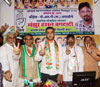 Congress Party Leader Milind Deora during Election Campaign at Dockyard.
