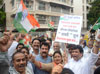Mumbai Congress Protest Against Minister Vinod Tawade Fake Qualification Degree outside his Residence at Vile Parle.