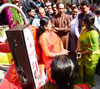 Chief Minister Devendra Fadnavis & Shivsena Cheif Uddhav Thakare at BMC Head Quarters CST.