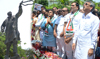Mumbai Congress President Sanjay Nirupam Organised Motor Cycle "Sadbhavana Rally" from Mahalaxmi Race Course to Cooprage Ground there after Mrcc President Paying Homage to Bharat Ratna Former Prime Minister Late.Rajiv Gandhi on His Birth Anniversary.