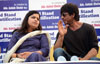 MP Poonam Mahajan,Cine Star Shahrukh Khan & MLA Ashish Shelar during Bhumi Pujan for Beautification at Bandra Band Stand.
