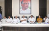 NCP Chief Sharad Pawar during NCP Meeting at NCP Bhavan.