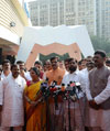 Shiv Sena MLA's Press Conference Against BJP Government on 3rd Day Assembly Session at Vidhan Bhavan Mumbai.